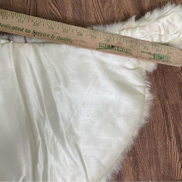 Vintage 60s Fox Fur Stole Bridal Wedding Shawl Stole Wrap Plush Real MCM Cape OS - Picture 7 of 8